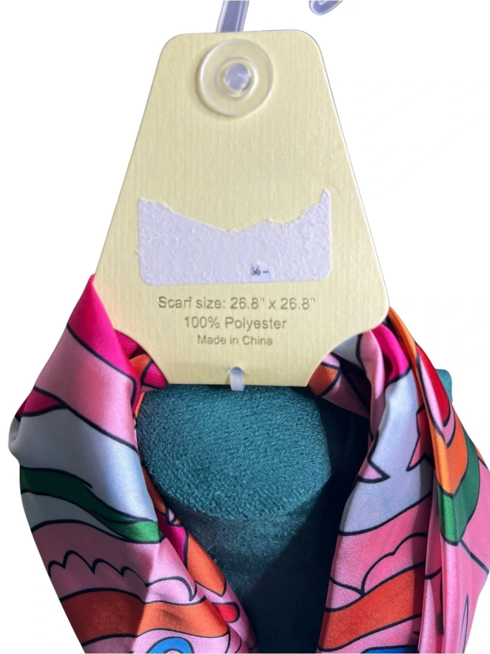 piper•k Pink & Green Printed Scarf
